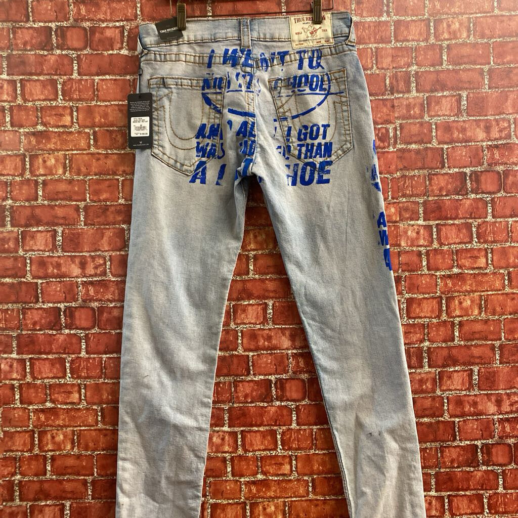 Brailed Custom Made Blush True Religion Jeans Size 32