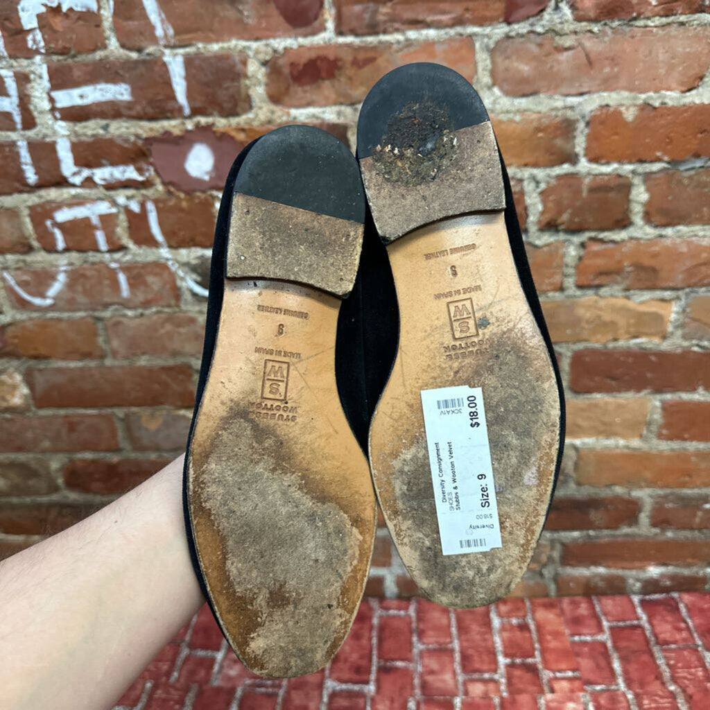 Stubbs & Wooton Velvet Loafers Size 9