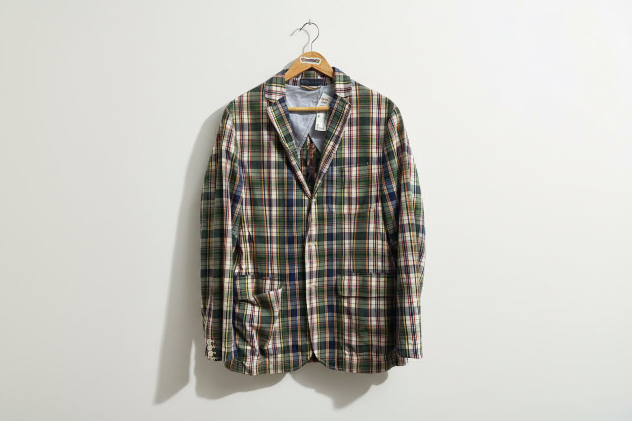 Polo Ralph Lauren Madras Blazer Green Size 42 (L)