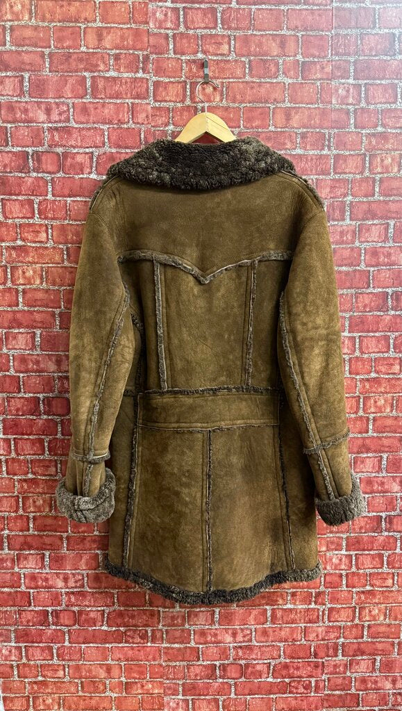 Dolce & Gabbana Brown Shearling Coat Men’s Size 42 (L)