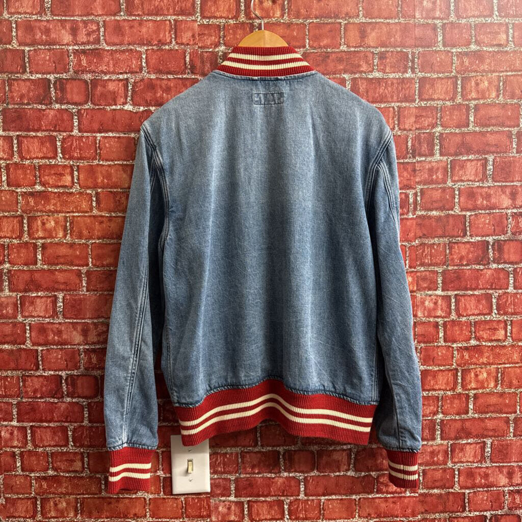 Polo Ralph Lauren Denim Varsity Jacket Men’s Size M