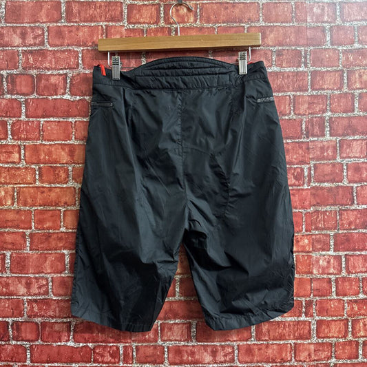 Prada Vintage Biker Shorts Black Swishy Size 30