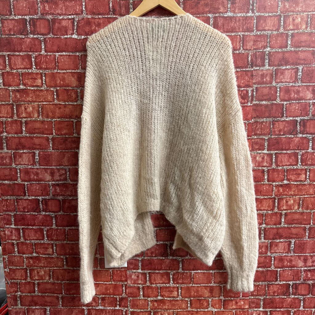 Neo Noir Beige Alpaca Cardigan Sweater Ladies Size M