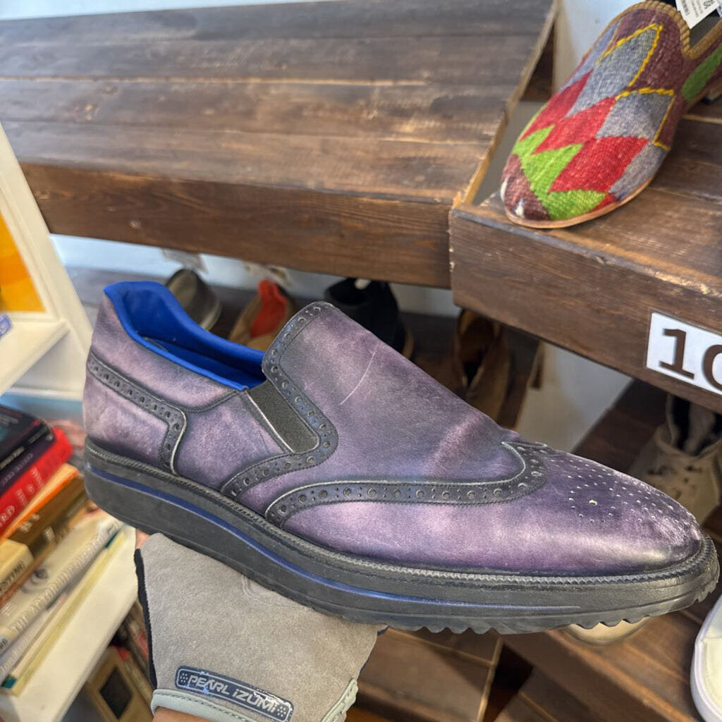 Bally Switzerland Purple Wingtip Loafers Size 12M