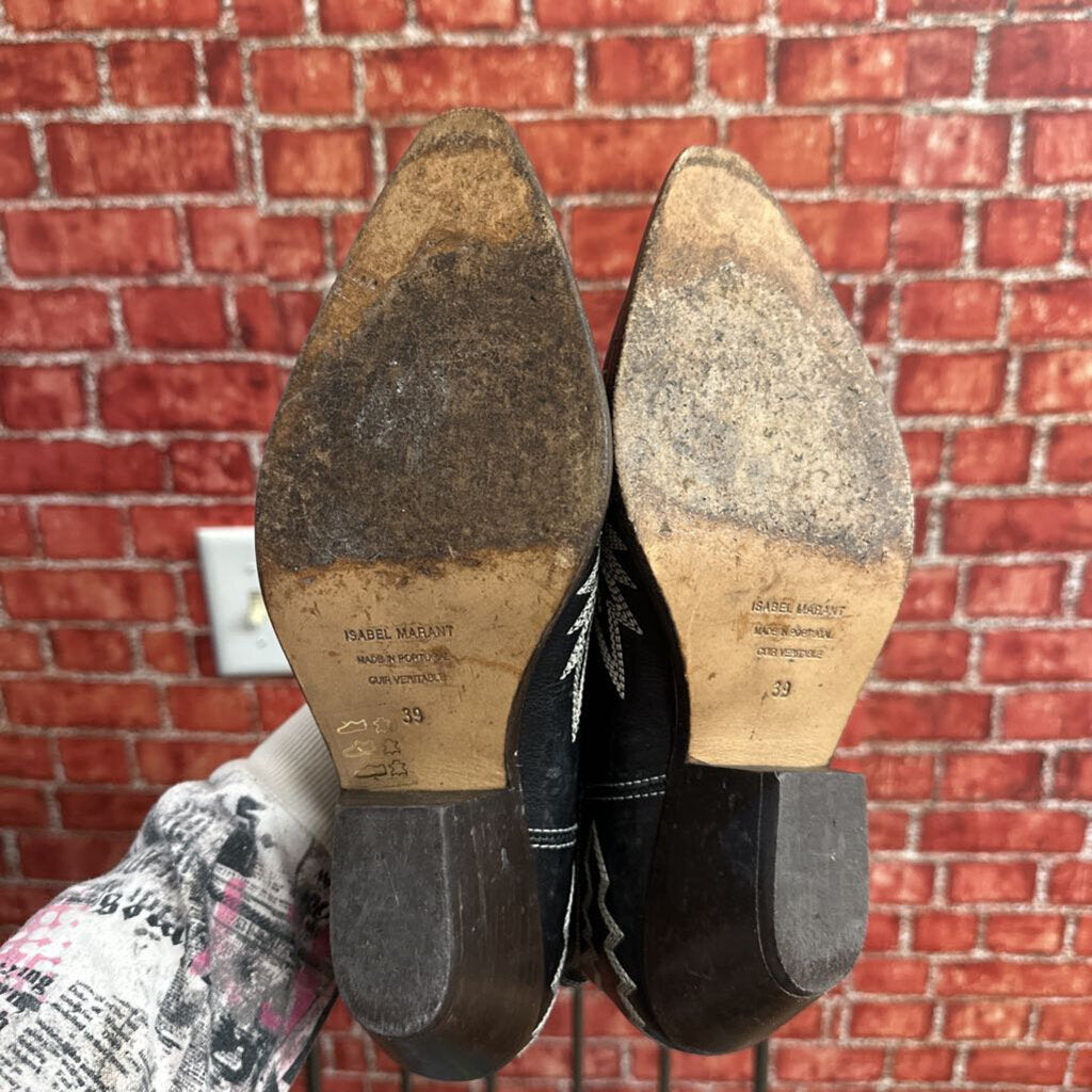 Isabel Marant Cowgirl Boots Black Size 39