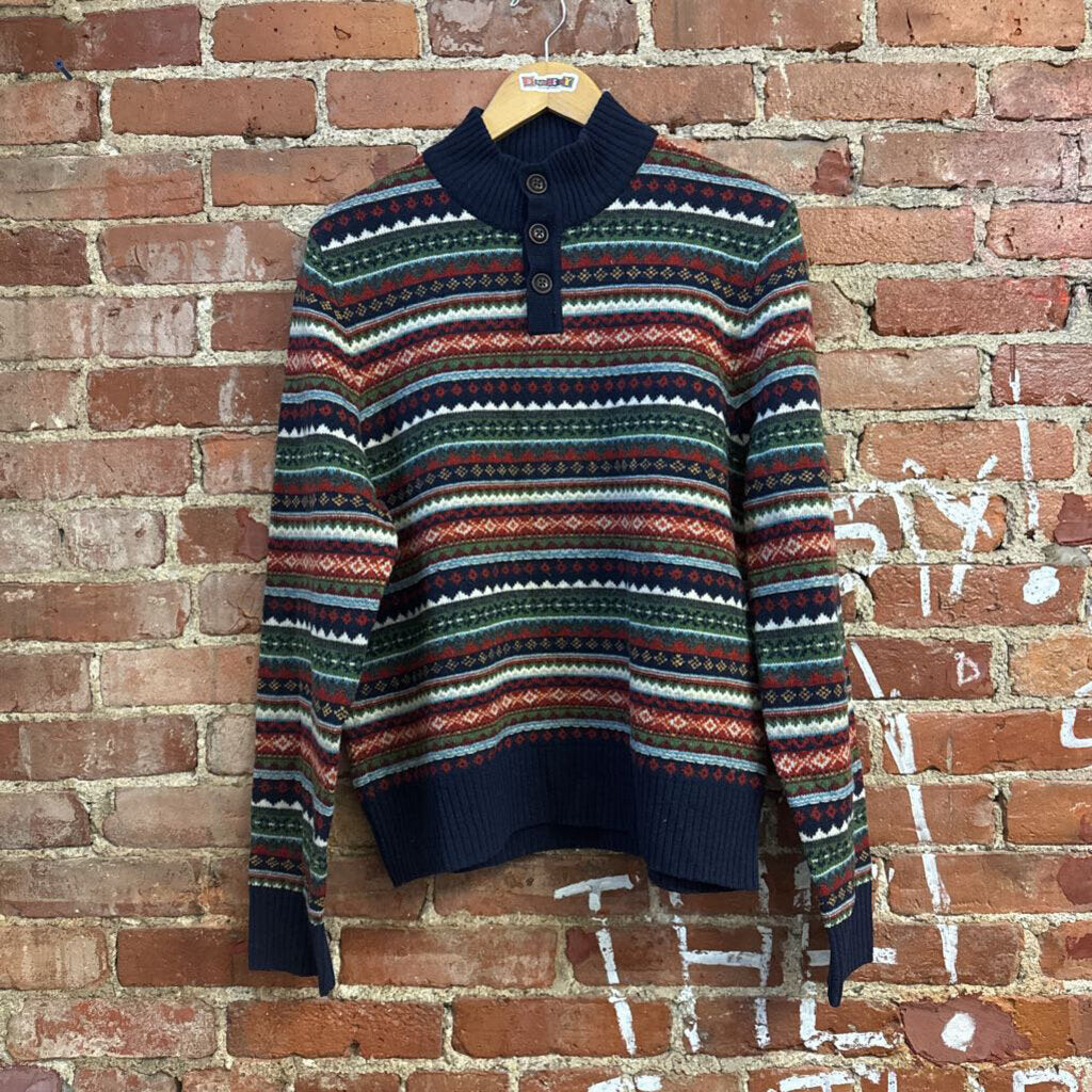 Brooks Brothers Fair Isle Multi Color Wool Sweater Men’s Size L