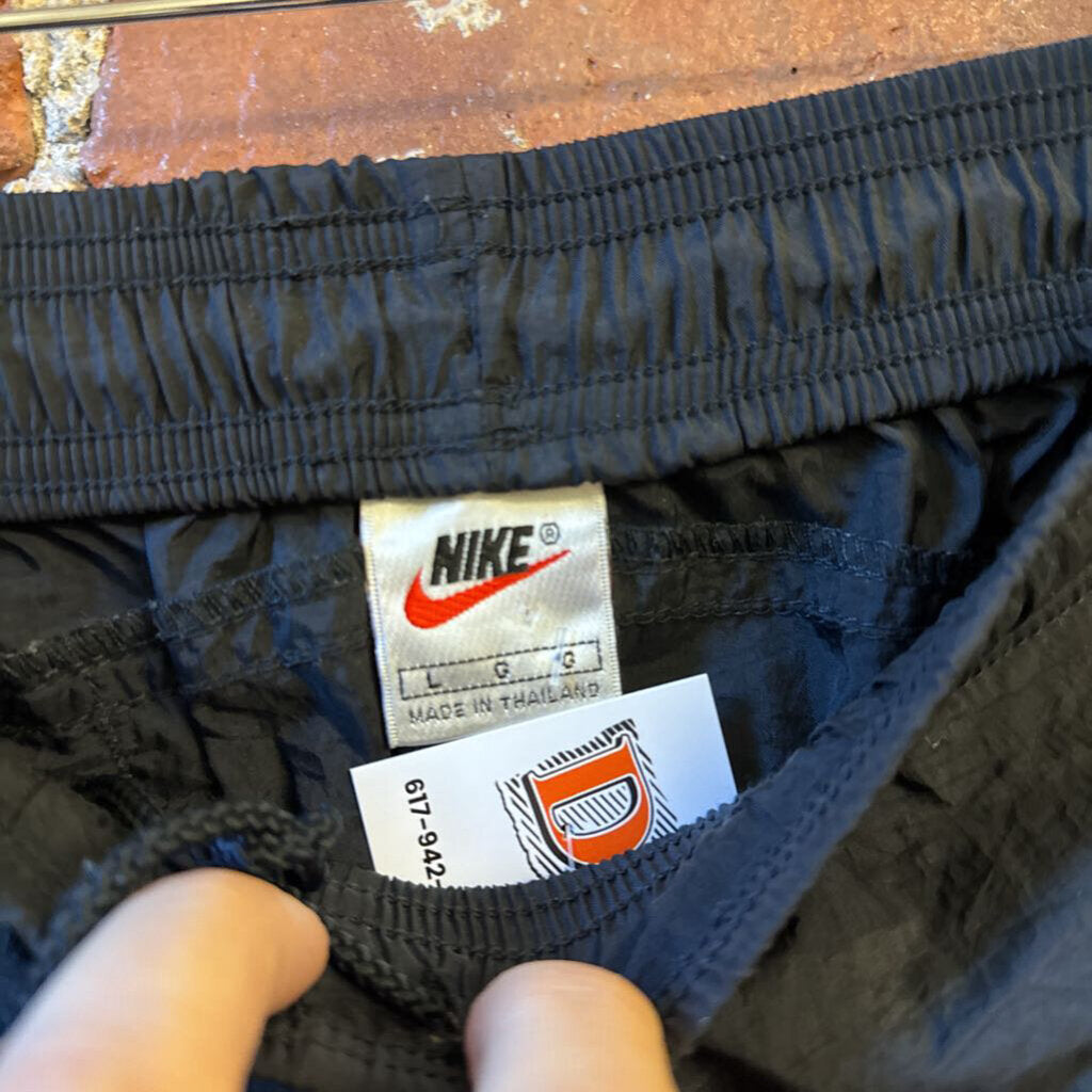 Vintage Nike Black Swishy Drawstring Sweatpants Men's Size L