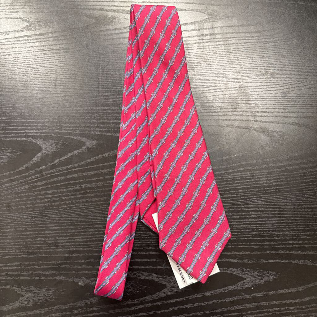 Hermes Silk Printed Tie 812MA Pink