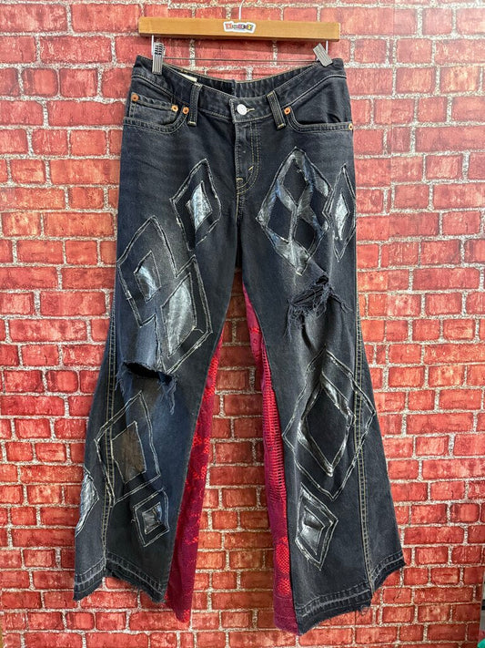Levis Jeans Diamond Embellished Black Size 32x30