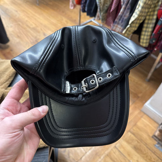 Acne Studios Faux Leather Hat black