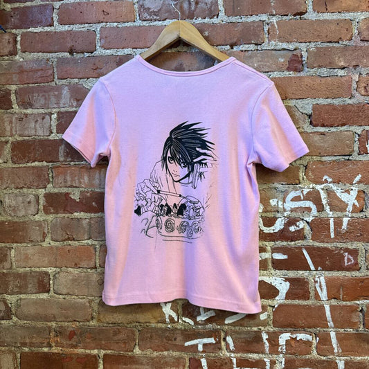 Digital Toni x Vintage Pink Tee Top 'Death Note" Size M