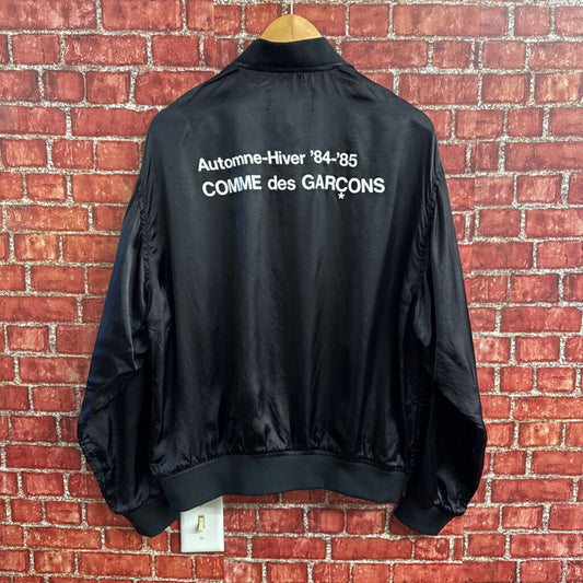 Comme Des Garcons Satin Bomber Black Size XL