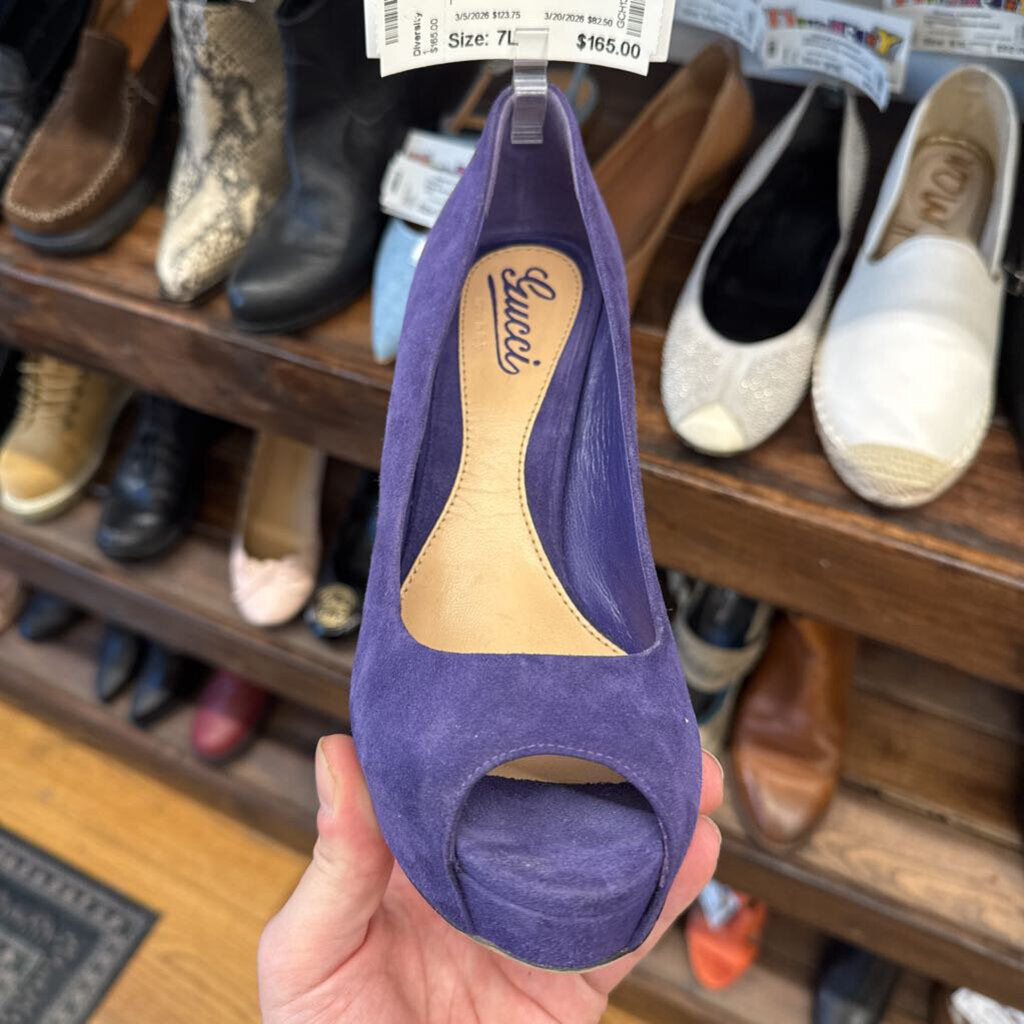 Gucci Purple Pumps Heels Size 7L (37)