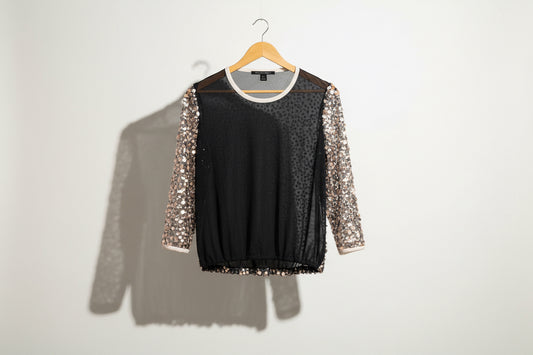 Diane Von Furstenberg Pink Sequin Top Size 2