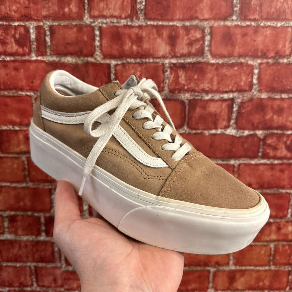 Vans Brown Suede Platform Sneakers Size 7.5L
