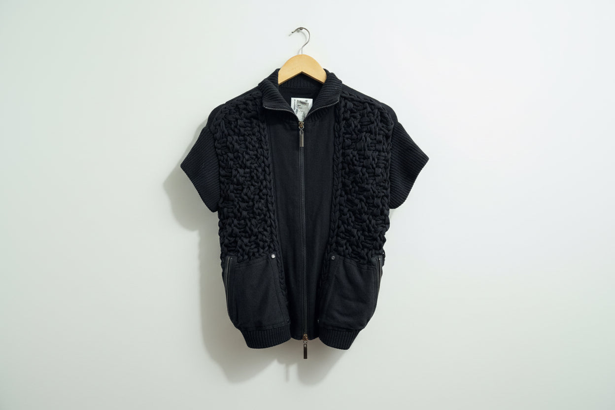 Tory Burch Black Woven Vest Ladies Size M