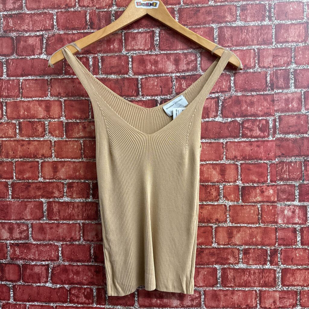 Modern Citizen Tank Ribbed Tan Size M/L