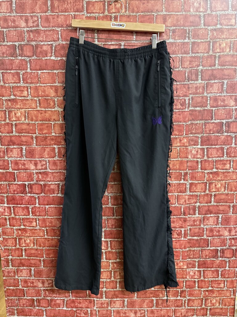 Needles Track Pants Side Fringe Black/Purple Size M