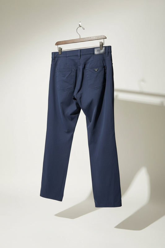 Armani Jeans Blue Stretch Khaki Pants Size 33