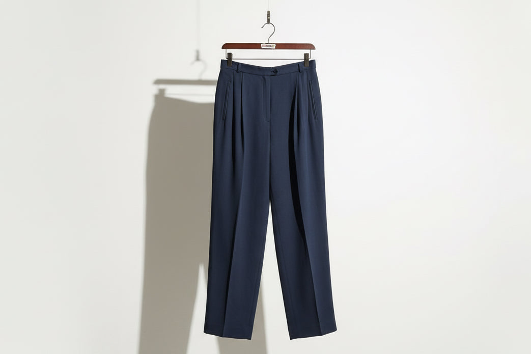 Liz Claiborne Vintage Trousers Navy Ladies Size D4