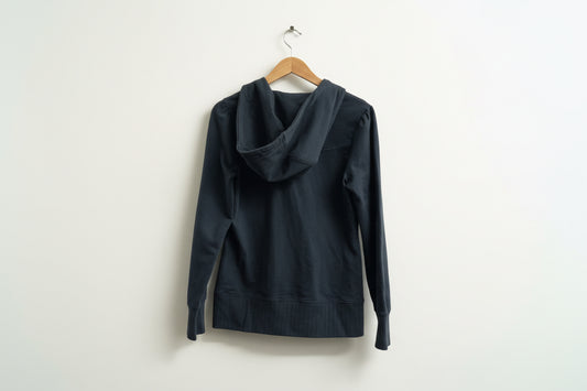 The North Face Hoodie Button Up Black Ladies Size M