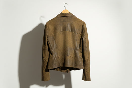 BNCI Faux Suede Jacket Brown Ladies Size L