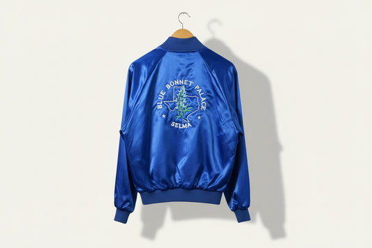 Auburn Sportswear Vintage Bomber Jacket Satin Blue Bonnet Palace Blue Men’s Size M