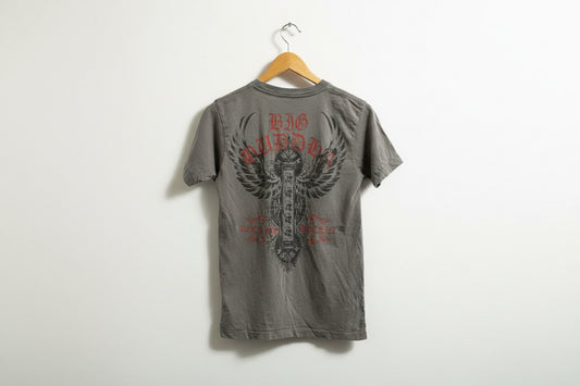 Krobar Big Buddha Grey Graphic Tee Men’s Size S