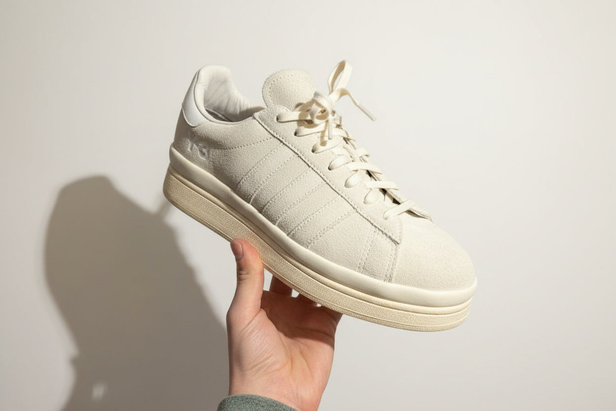 New Adidas Y-3 Beige Suede Sneakers Size 9.5M