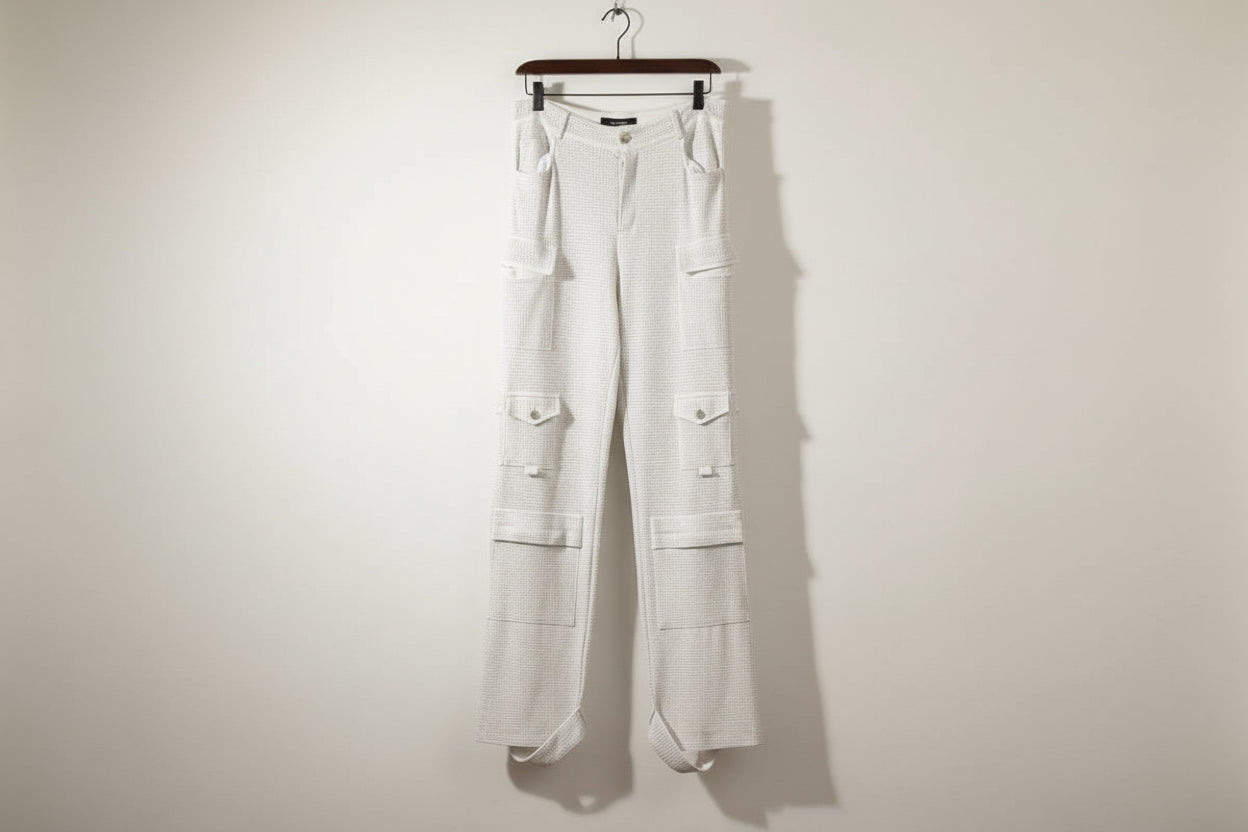 Akira White Gem Cargos Ladies Size D4