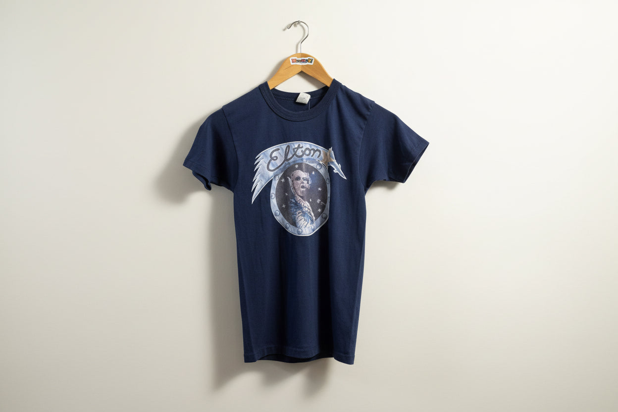 Vintage 70s Elton John Tee Blue Men’s Size D1