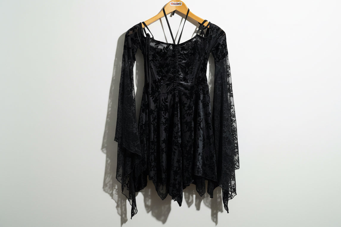 NWT Current Mood Black Lace Mini Dress Size S