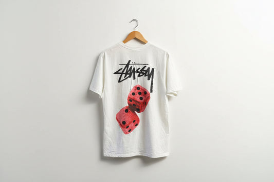 Stussy Tee Pink Dice White Men’s Size M