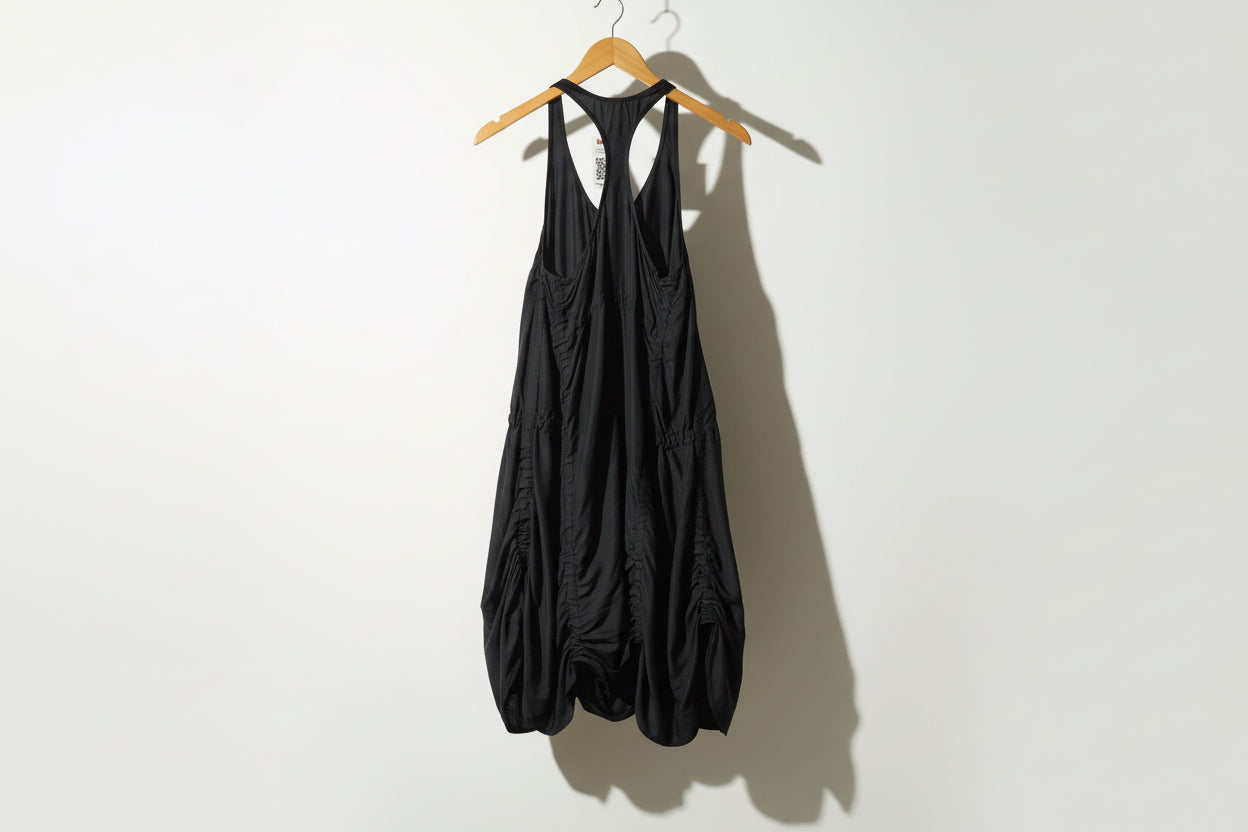 Peachoo + Krejberg Midi Dress Racerback Silk Black Size S