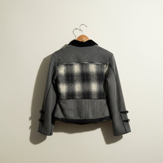 Ellyps Grey Cropped Utility Chore Jacket Ladies Size D4