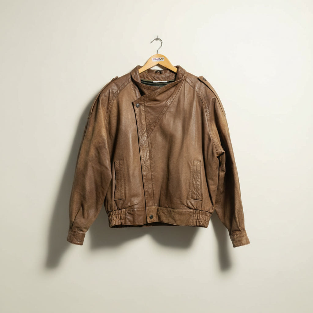 Adventure Bound Vintage Leather Jacket Brown Men’s Size XL