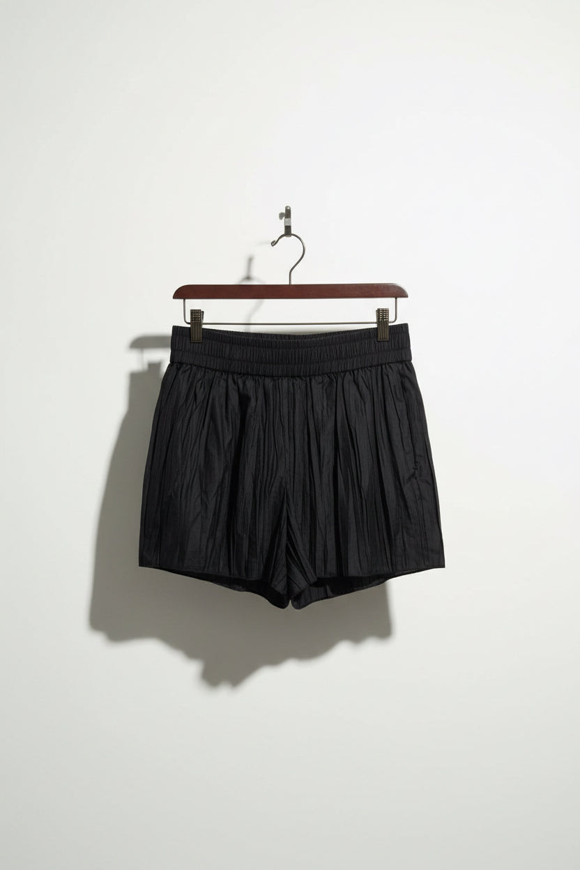 NWT Frame Shorts Crinkle Black Ladies Size M