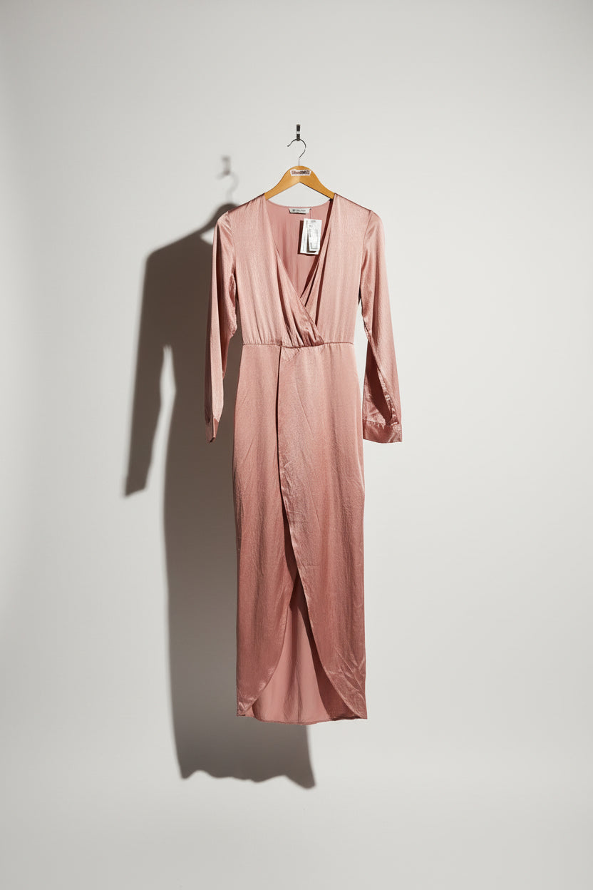 Fleur Du Mal Dress Satin Pink Size S
