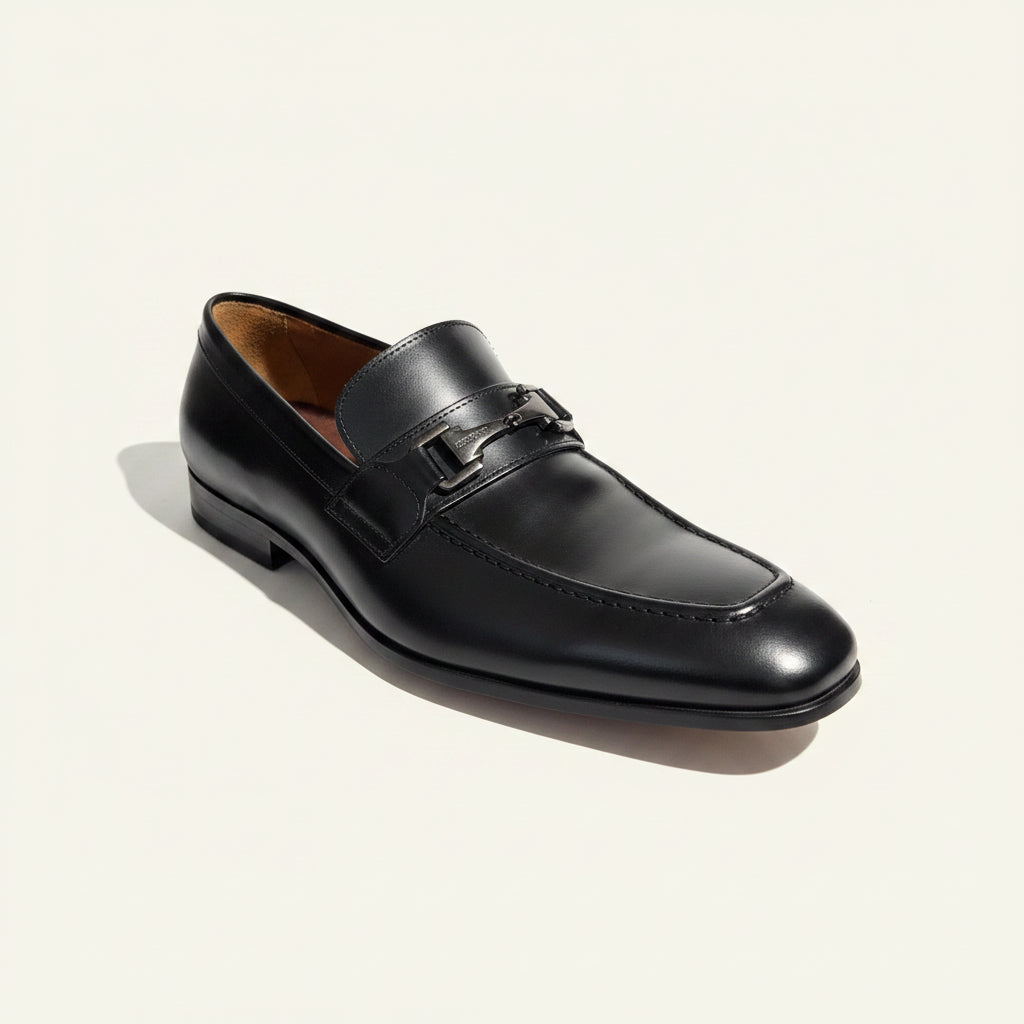 Bruno Magli Black Leather Loafers Size 13M