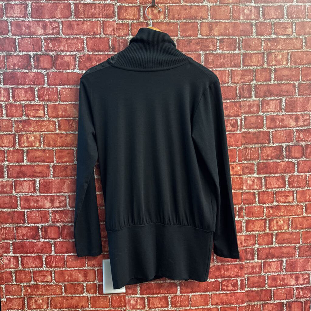NWT NY77 Black Turtleneck Top Size 1