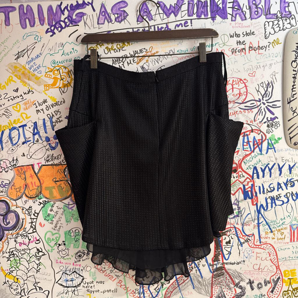 Alexander Wang Black Textured Mini Skirt Size 8