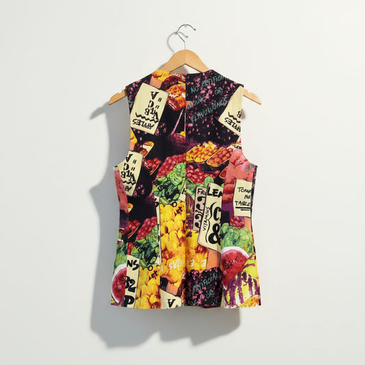 Iceberg Silk Fruit & Veggie Stand Vest Ladies Size XS/S