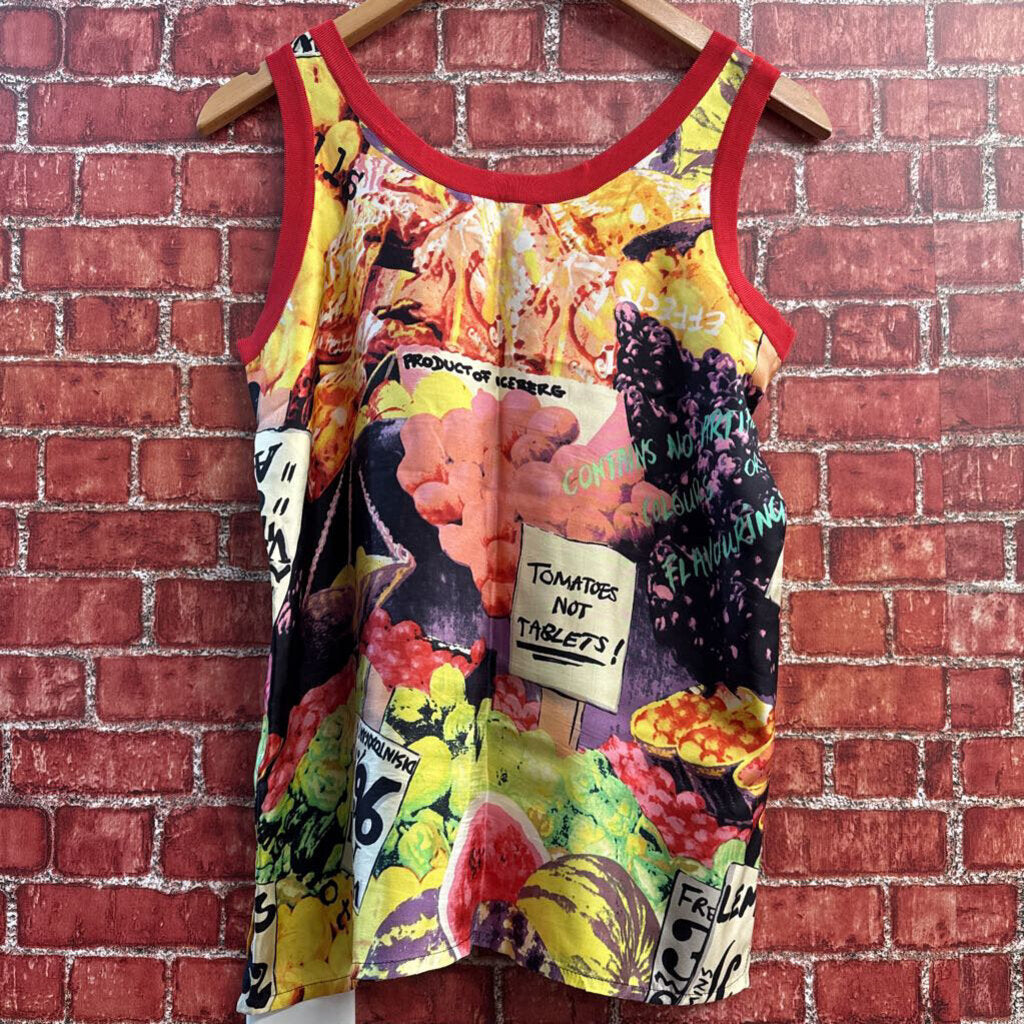 Vintage Iceberg Silk Tomato Stand Tank Size S