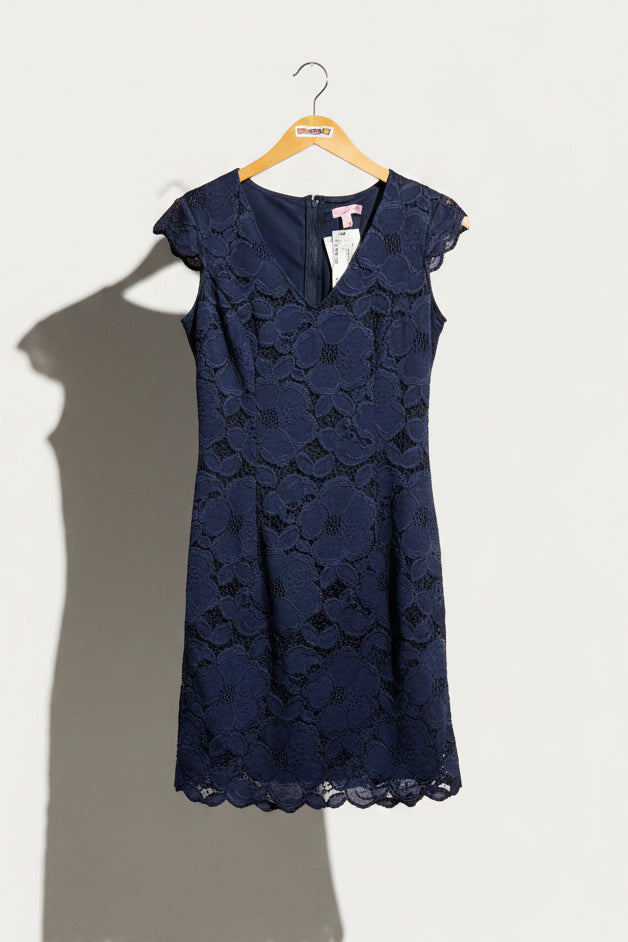 Lilly Pulitzer Blue Floral Mini Dress Size 2