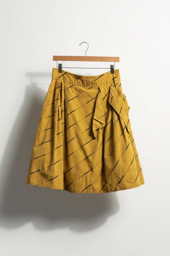 Floreat Anthropologie Skirt Bow Mustard/Black Size 8