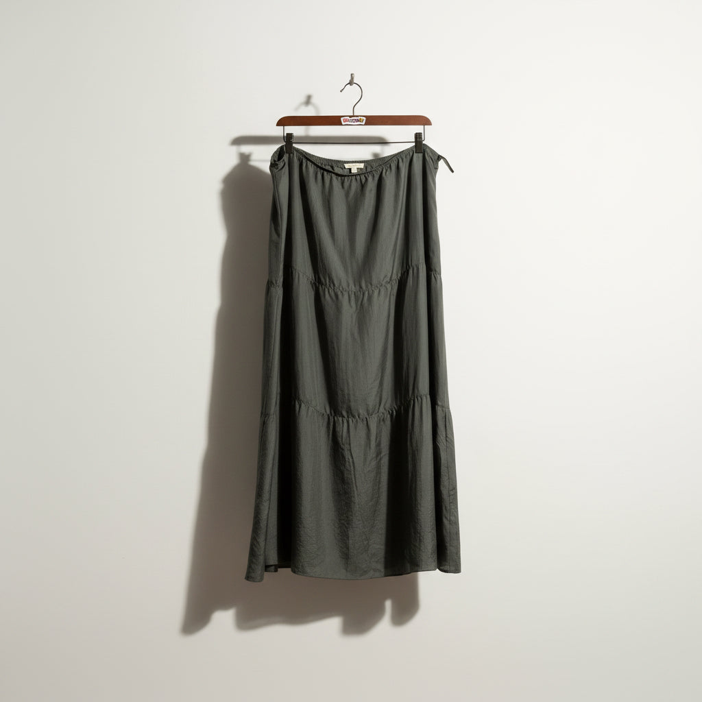 Eileen Fisher Silk Maxi Skirt Olive Size XL – Diversity Consignment