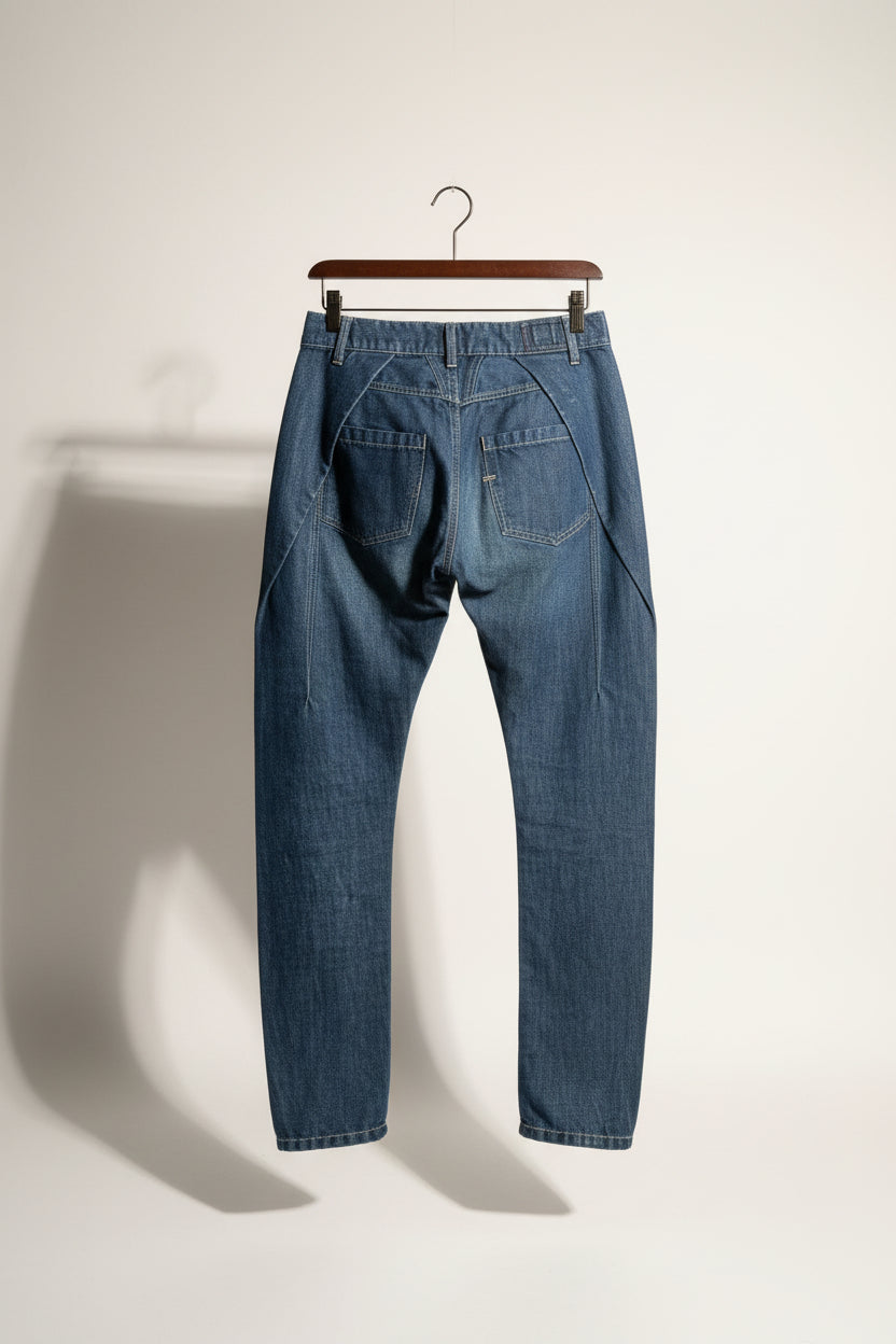 Marithe Francois Girbaud Vintage Jeans Bow Leg Blue Ladies Size 28