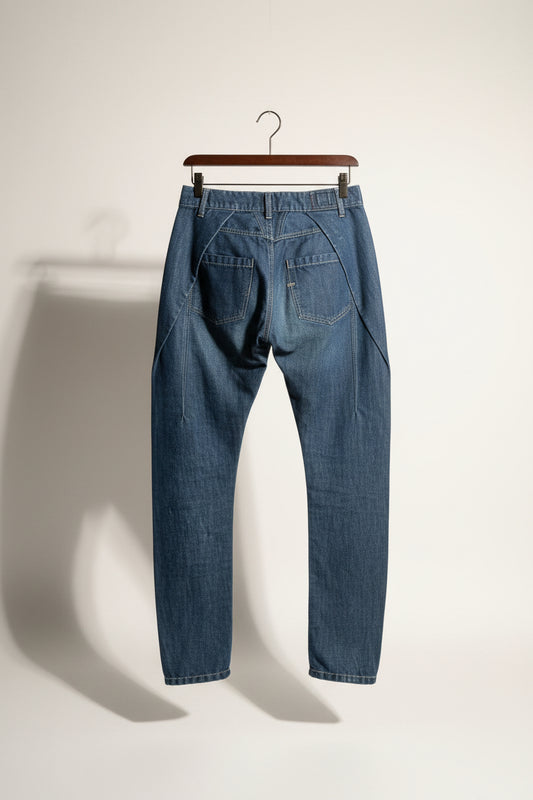 Marithe Francois Girbaud Vintage Jeans Bow Leg Blue Ladies Size 28