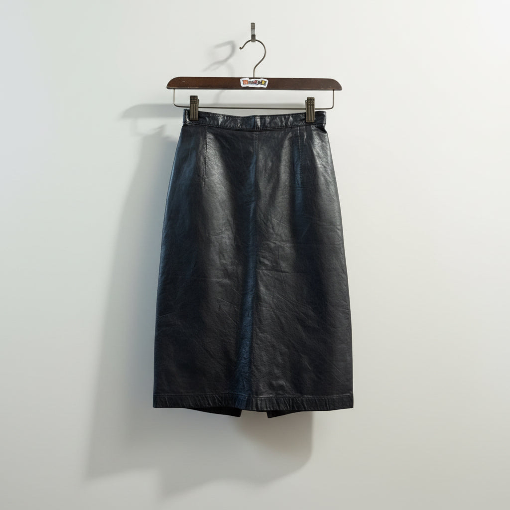 TW2 Vintage Leather Skirt Black