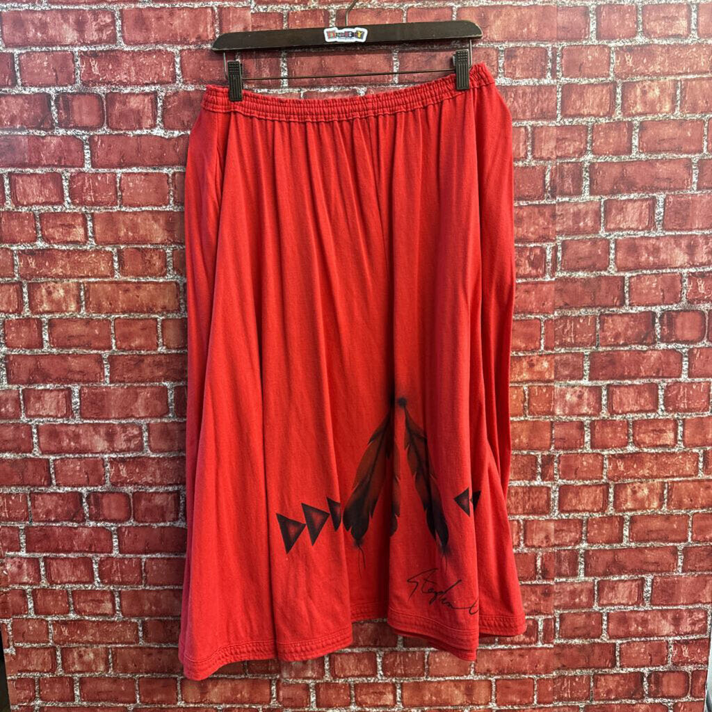 Stephen G. Vintage Set Top and Skirt Red